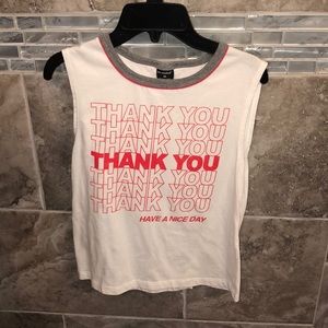 Thanks you takeout bag tank top